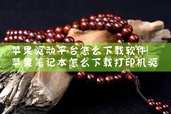 苹果驱动平台怎么下载软件